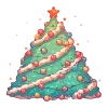 Стикер 17 ☃️ Набор эмоджи с новогодней эстетикой и вайбом