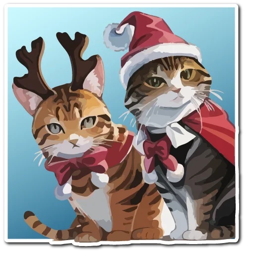 🎄 Стикер «Нейрокоты» для Telegram