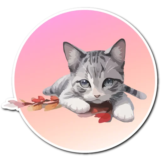 🌹 Стикер «Нейрокоты» для Telegram