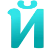 😍 Эмодзи «Голубые буквы, цифры, иконки» для Telegram
