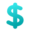 💵 Эмодзи «Голубые буквы, цифры, иконки» для Telegram