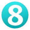 8️⃣ Эмодзи «Голубые буквы, цифры, иконки» для Telegram