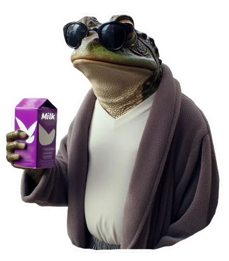 🥛 Стикер «Neuro Toads» для Telegram