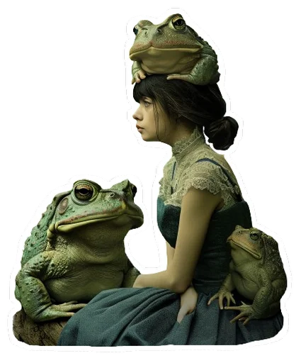👩 Стикер «Neuro Toads» для Telegram