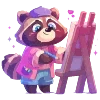 Стикер 17 🦝 Набор эмоджи с нейро енотиками и всяким рандомчиком