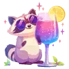 Стикер 18 🦝 Набор эмоджи с нейро енотиками и всяким рандомчиком