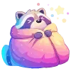 Стикер 22 🦝 Набор эмоджи с нейро енотиками и всяким рандомчиком
