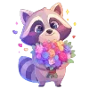 Стикер 13 🦝 Набор эмоджи с нейро енотиками и всяким рандомчиком