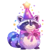 Стикер 3 🦝 Набор эмоджи с нейро енотиками и всяким рандомчиком