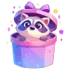 Стикер 14 🦝 Набор эмоджи с нейро енотиками и всяким рандомчиком