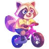Стикер 27 🦝 Набор эмоджи с нейро енотиками и всяким рандомчиком