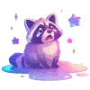 Стикер 28 🦝 Набор эмоджи с нейро енотиками и всяким рандомчиком