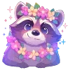 Стикер 16 🦝 Набор эмоджи с нейро енотиками и всяким рандомчиком