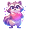 Стикер 12 🦝 Набор эмоджи с нейро енотиками и всяким рандомчиком