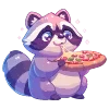 Стикер 33 🦝 Набор эмоджи с нейро енотиками и всяким рандомчиком