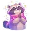 Стикер 29 🦝 Набор эмоджи с нейро енотиками и всяким рандомчиком