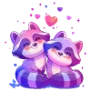 Стикер 20 🦝 Набор эмоджи с нейро енотиками и всяким рандомчиком