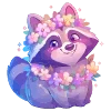 Стикер 8 🦝 Набор эмоджи с нейро енотиками и всяким рандомчиком