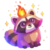 Стикер 21 🦝 Набор эмоджи с нейро енотиками и всяким рандомчиком