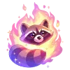 Стикер 31 🦝 Набор эмоджи с нейро енотиками и всяким рандомчиком