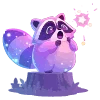 Стикер 25 🦝 Набор эмоджи с нейро енотиками и всяким рандомчиком