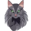 🐈‍⬛ Эмодзи «Кошатник (ω)» для Telegram