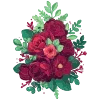 Стикер 14 💐 Набор эмоджи с цветами