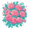 Стикер 20 💐 Набор эмоджи с цветами
