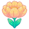 Стикер 7 💐 Набор эмоджи с цветами