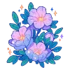 Стикер 57 💐 Набор эмоджи с цветами