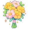 Стикер 29 💐 Набор эмоджи с цветами
