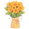 Стикер 32 💐 Набор эмоджи с цветами