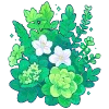 Стикер 38 💐 Набор эмоджи с цветами