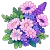 Стикер 61 💐 Набор эмоджи с цветами