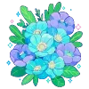 Стикер 45 💐 Набор эмоджи с цветами