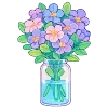 Стикер 46 💐 Набор эмоджи с цветами