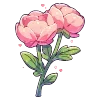 Стикер 16 💐 Набор эмоджи с цветами