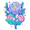 Стикер 49 💐 Набор эмоджи с цветами