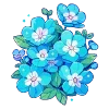 Стикер 48 💐 Набор эмоджи с цветами