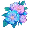 Стикер 56 💐 Набор эмоджи с цветами