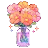 Стикер 23 💐 Набор эмоджи с цветами
