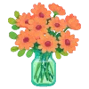 Стикер 24 💐 Набор эмоджи с цветами