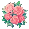 Стикер 17 💐 Набор эмоджи с цветами