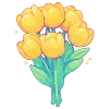 Стикер 34 💐 Набор эмоджи с цветами