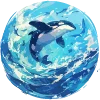 🌊 Эмодзи «Нейро косатки» для Telegram