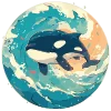 🌊 Эмодзи «Нейро косатки» для Telegram