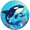 🌊 Эмодзи «Нейро косатки» для Telegram