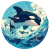 🌊 Эмодзи «Нейро косатки» для Telegram