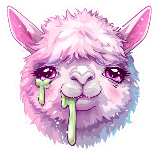 🤢 Стикер «Ламы» для Telegram