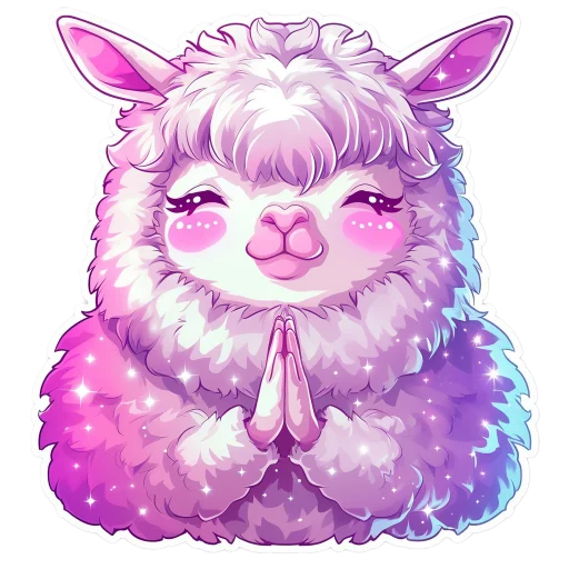 🙏 Стикер «Ламы» для Telegram